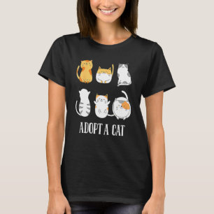 Camiseta Adote Um Gato Feliz Foster Adote Adoção de Gatinho
