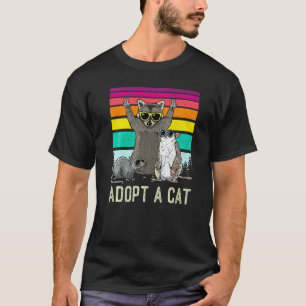 Camiseta Adote Um Gato Na Caixa Animal Guaxinim Gambá Poss