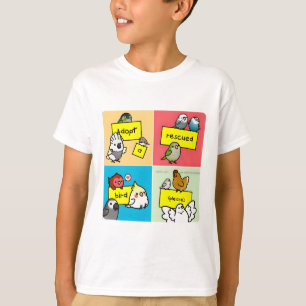 Camiseta Adote um pássaro resgatado!