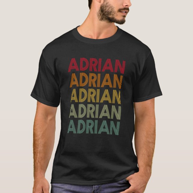 Camiseta Adrian Retro Name Humor Apelido (Frente)