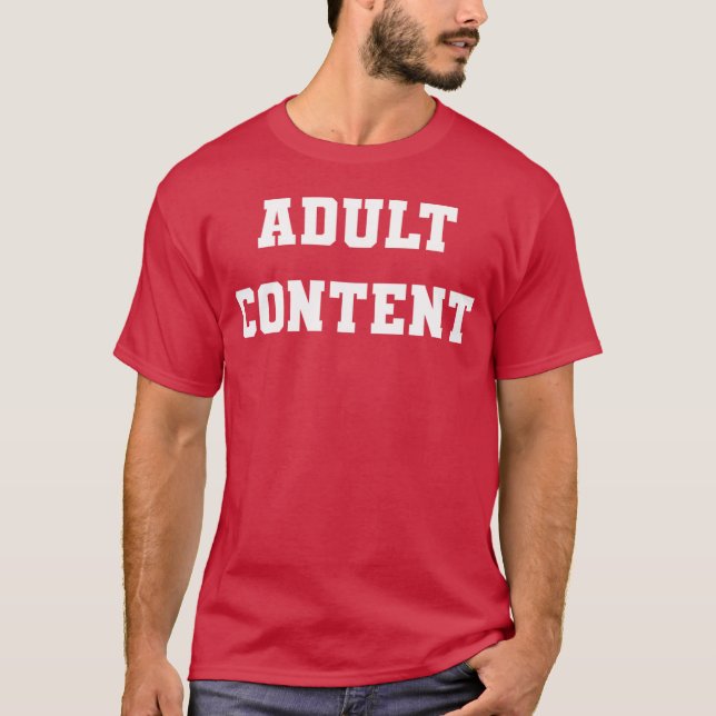 Camiseta Adult Content - vintage (Frente)