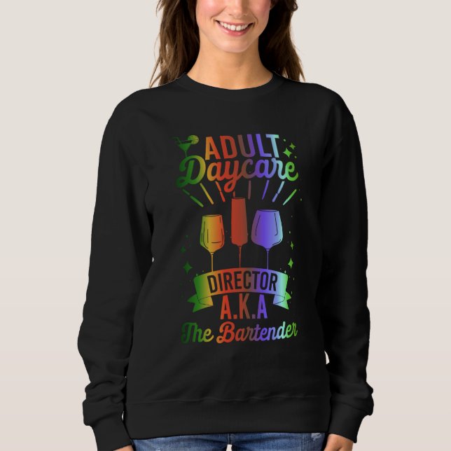 Camiseta Adult Daycare Director Aka The Bartender  Bartendi (Frente)
