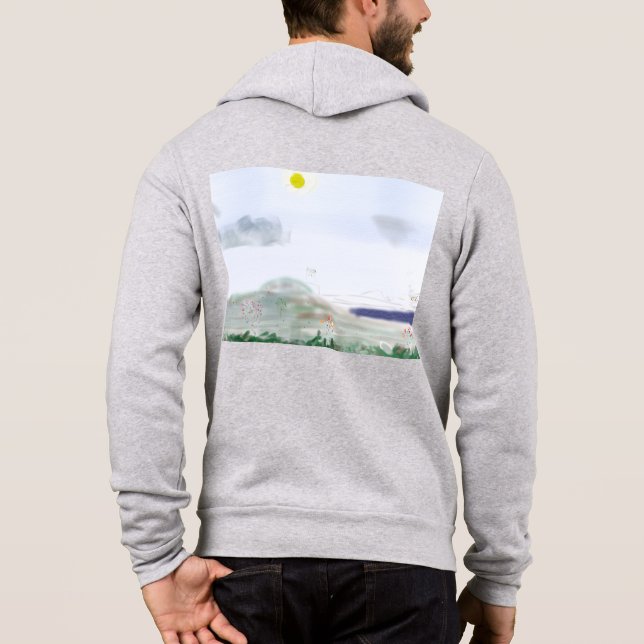 Camiseta Adult Springtime Art Hoodie (Verso)