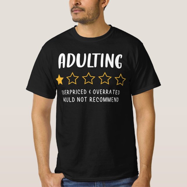 Camiseta Adultando 1 Classificação de Estrelas (Frente)