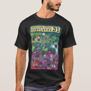 Camiseta Adultando Jogador de Aniversário do Nível 31 Concl