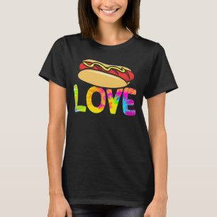 Camiseta Adulto de Cachorro Quente Adulto Com Amor