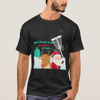 Camiseta Adulto de Natal de Golf Disco Engraçado