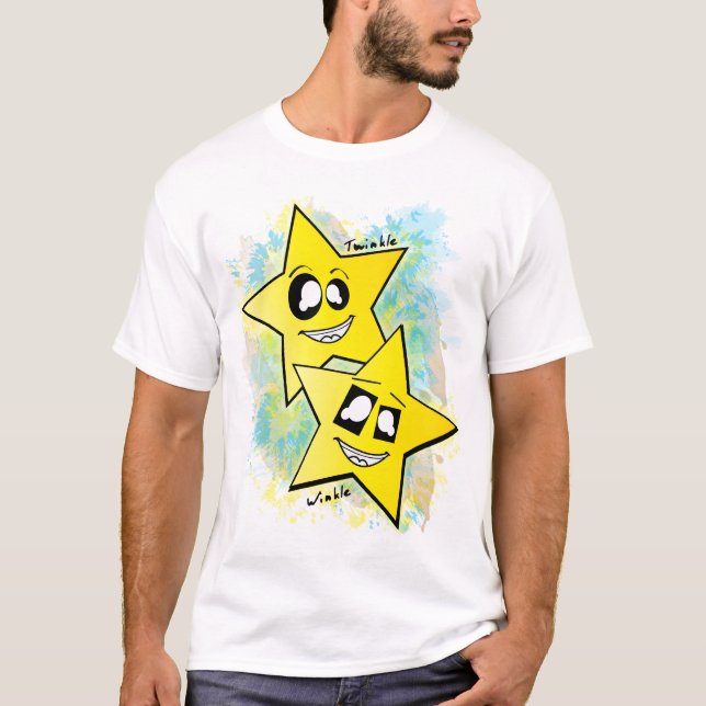 Camiseta adulto do twinkle&winkle (Frente)