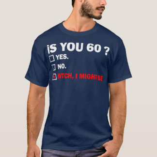 Camiseta Adulto Engraçado, 60 Anos, Aniversário de 60 Anos