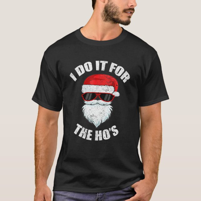 Camiseta Adulto Engraçado Sujo De Natal Pajama Ho Pj M (Frente)
