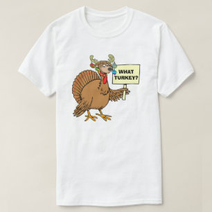 Camiseta Adulto Humor de Ação de Graças Escondido na Tur