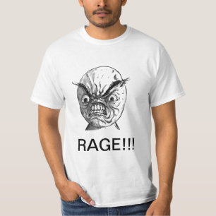 Camiseta Adulto L dos homens da cara da raiva