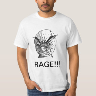 Camiseta Adulto L dos homens da cara da raiva