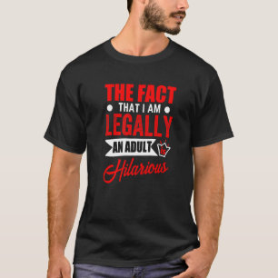 Camiseta Adulto Legalmente Celebra Adulto de Aniversário