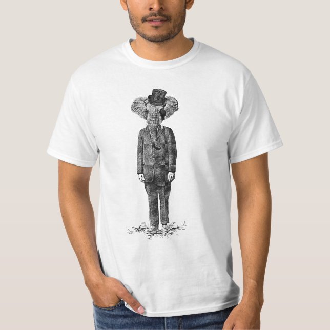 Camiseta Adultos de elefante (Frente)