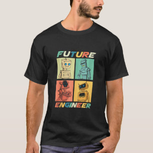 Camiseta Adultos e Ki Robóticos Robóticos para o Engenheiro