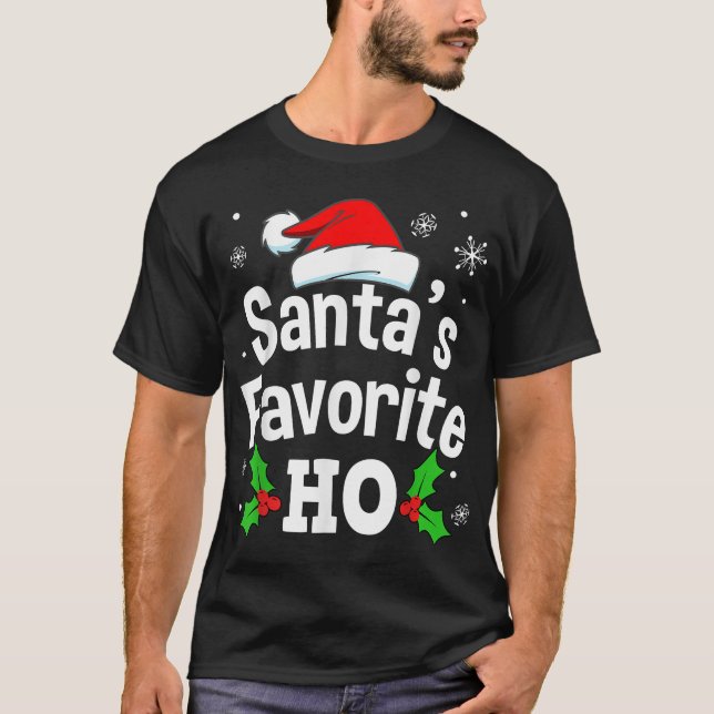 Camiseta Adultos Sujos e Sujos Homens de Natal do Pajama (Frente)
