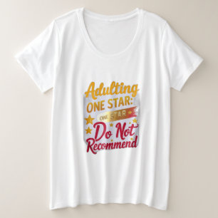 Camiseta Adultos: Uma Estrela, Não Recomendar