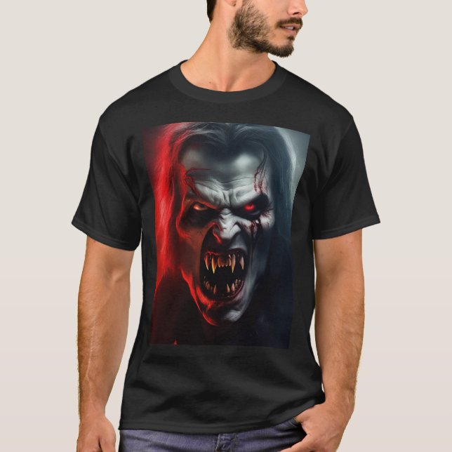 Camiseta Adultos vampiros de fantasia de halloween poster (Frente)