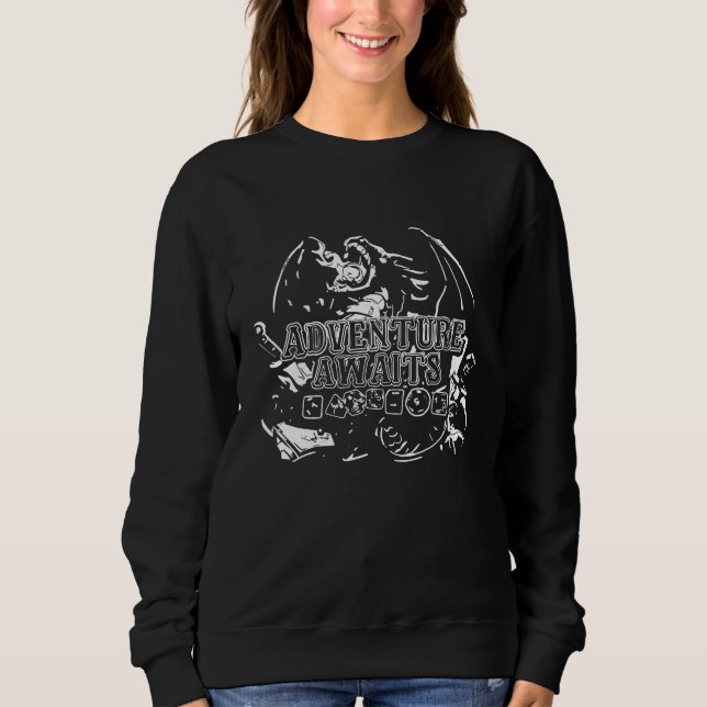 Camiseta Adventure aguarda lineart branco (Frente)