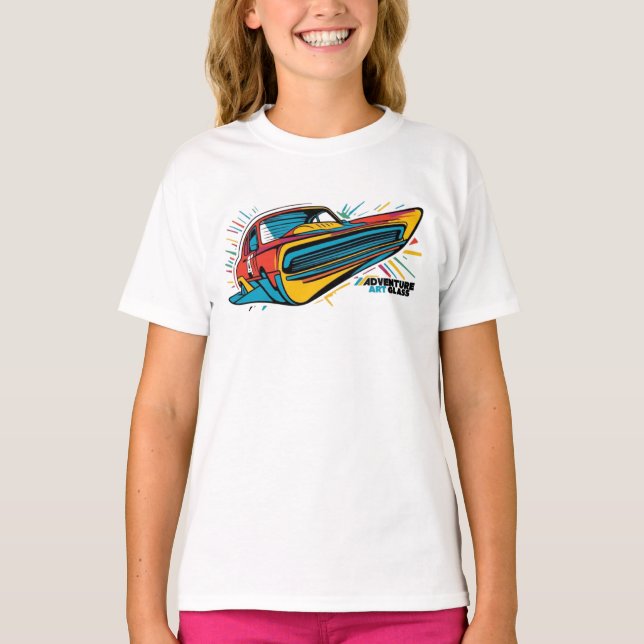 Camiseta Adventure Art Glass Vibrant Adventure Car (Frente)