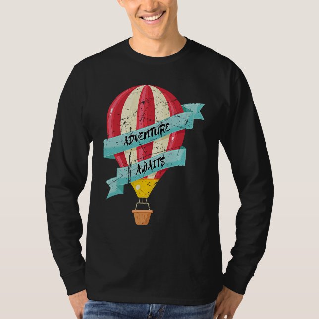 Camiseta Adventure Awaits Hot Air Balloon Festival Ballooni (Frente)
