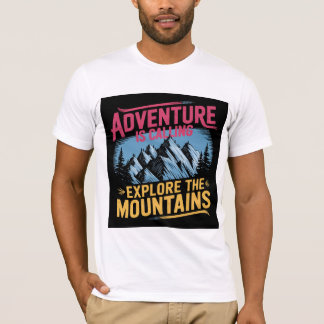 Camiseta Adventure Explore o Design das montanhas