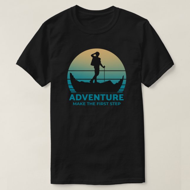 Camiseta Adventure Faça A Primeira Etapa Retrosolar (Frente do Design)