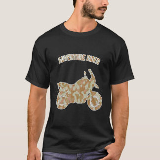 Camiseta Adventure Motorcycle Biker Off Road Rider Camoufla