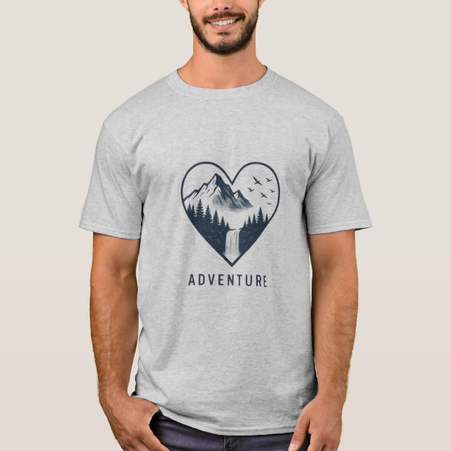 Camiseta Adventure Mountain Heart-Shirt | A Caminhar Nature (Frente)