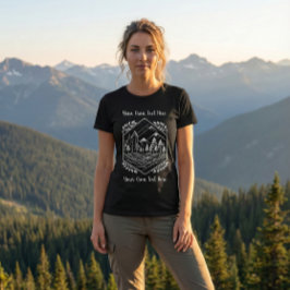 Camiseta Adventure Mountain Hexagon Nature Your Text