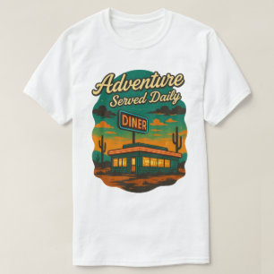 Camiseta Adventure Servida Daily Retro Diner Impressão