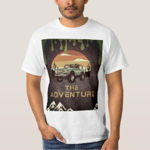 Camiseta Adventure traçando tubos longos
