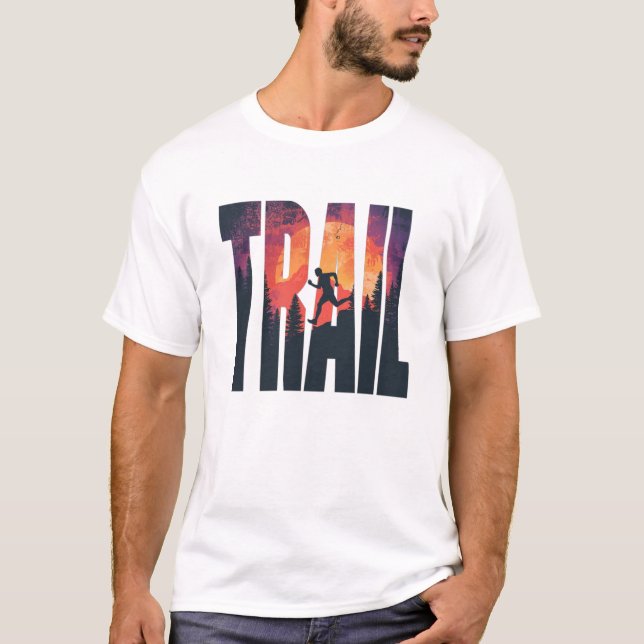 Camiseta Adventure Trail Runner Typography Art (Frente)