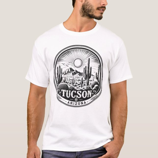 Camiseta Adventure Tucson Arizona Desert Cactus (Frente)
