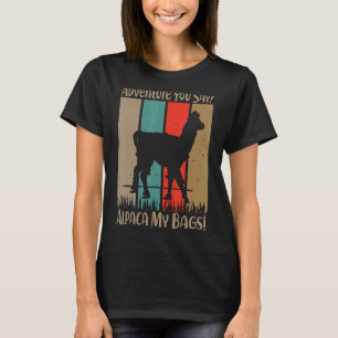 Camiseta Adventure Você Diz Alpaca Minha Viagens vintage Bo