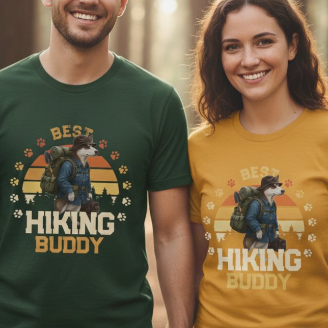 Camiseta Adventurous Akita Hiker Wilderness Explorer (Criador carregado)