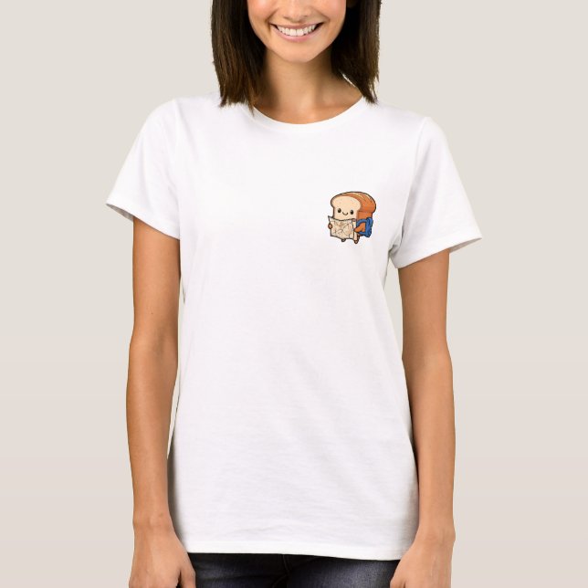 Camiseta Adventurous Cartoon Bread Loaf Character (Frente)