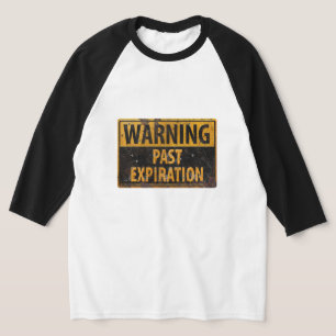 Camiseta ADVERTÊNCIA ANTERIOR - Sinal de perigo metálico su