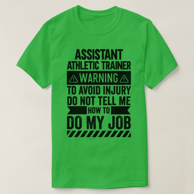 Camiseta Advertência ao Formador Atético Assistente (Frente do Design)