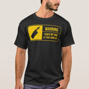 Camiseta Advertência De Vaping Mod Toque No Meu Vaper De Mo