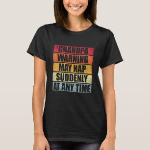 Camiseta Advertência Do Avô Pode Dormir De Repente A Qualqu