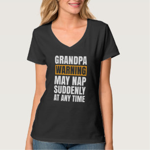 Camiseta Advertência Do Avô Pode Dormir De Repente A Qualqu