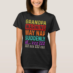 Camiseta Advertência Do Avô Pode Dormir De Repente A Qualqu