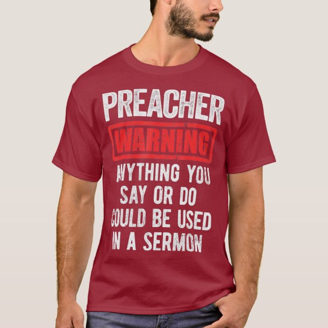 Camiseta Advertência Engraçado do Pastor Roupa (Frente)