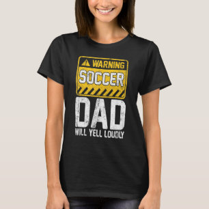 Camiseta Advertência Para O Pai De Futebol Vintage Retro So