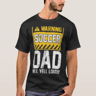 Camiseta Advertência Para O Pai De Futebol Vintage Retro So