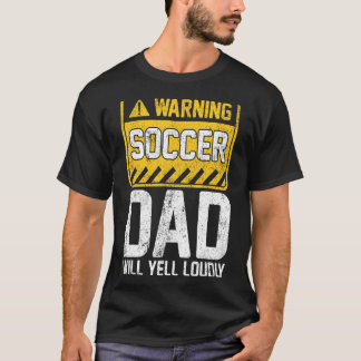 Camiseta Advertência Para O Pai De Futebol Vintage Retro So