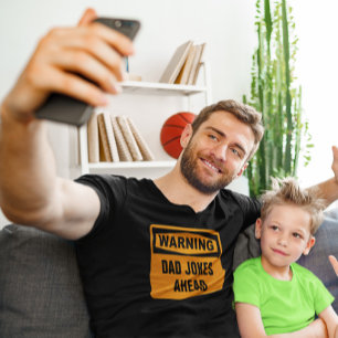 Camiseta Advertência Piadas De Pai À Frente Personalizáveis