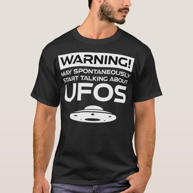 Camiseta Advertência Pode Começar A Falar Espontaneamente S (Frente)